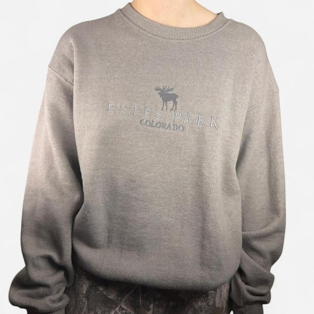 Estes park colorado embroidered crewneck sweatshirt size L